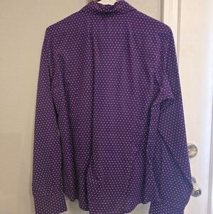 Cinch Purple Polka Dot Button-Down Shirt